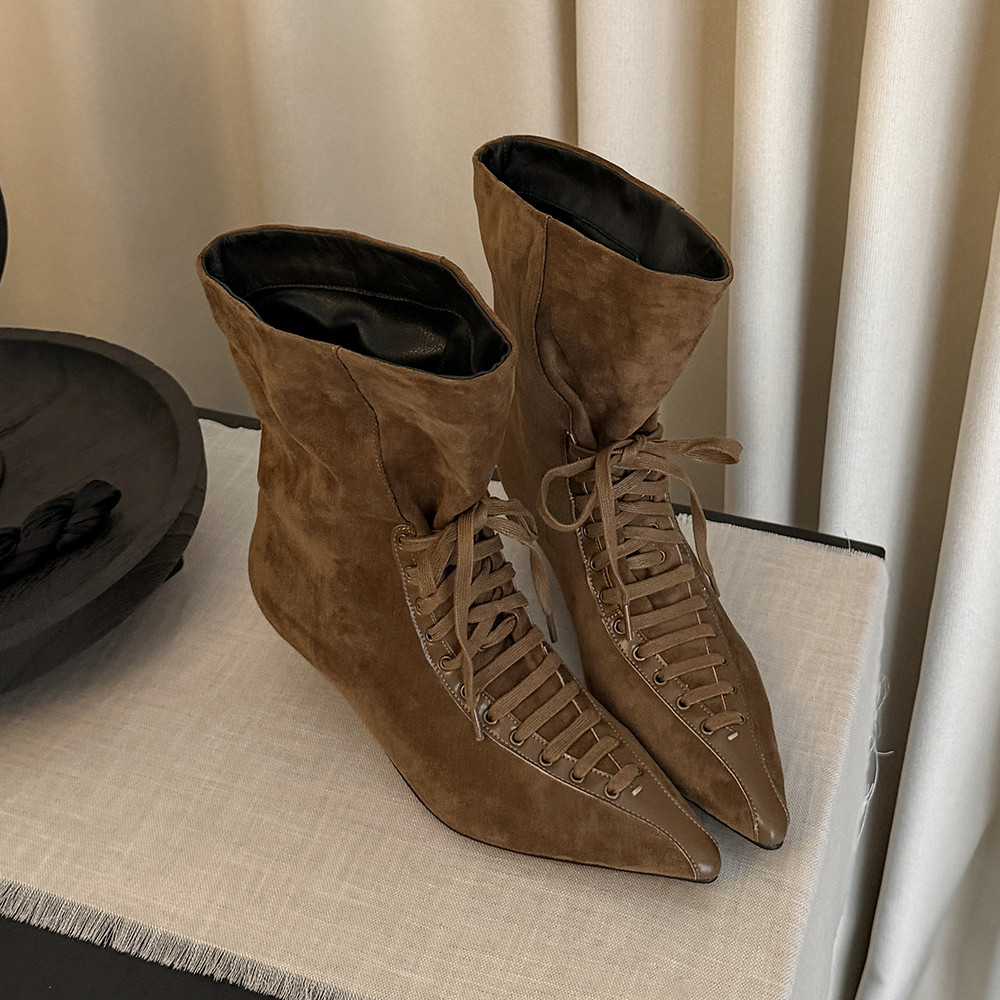 Botas de cano curto vintage, e - Street Fashion Canada avaliação e preço