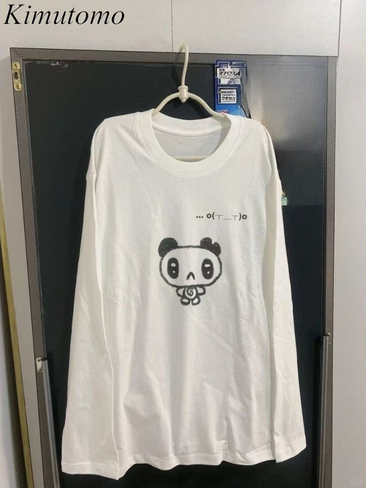 Kimutomo t camisas femininas d - Street Fashion Y2K avaliação e preço